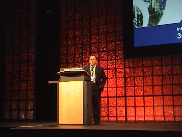 Presentation on stage, Montreal 2005.